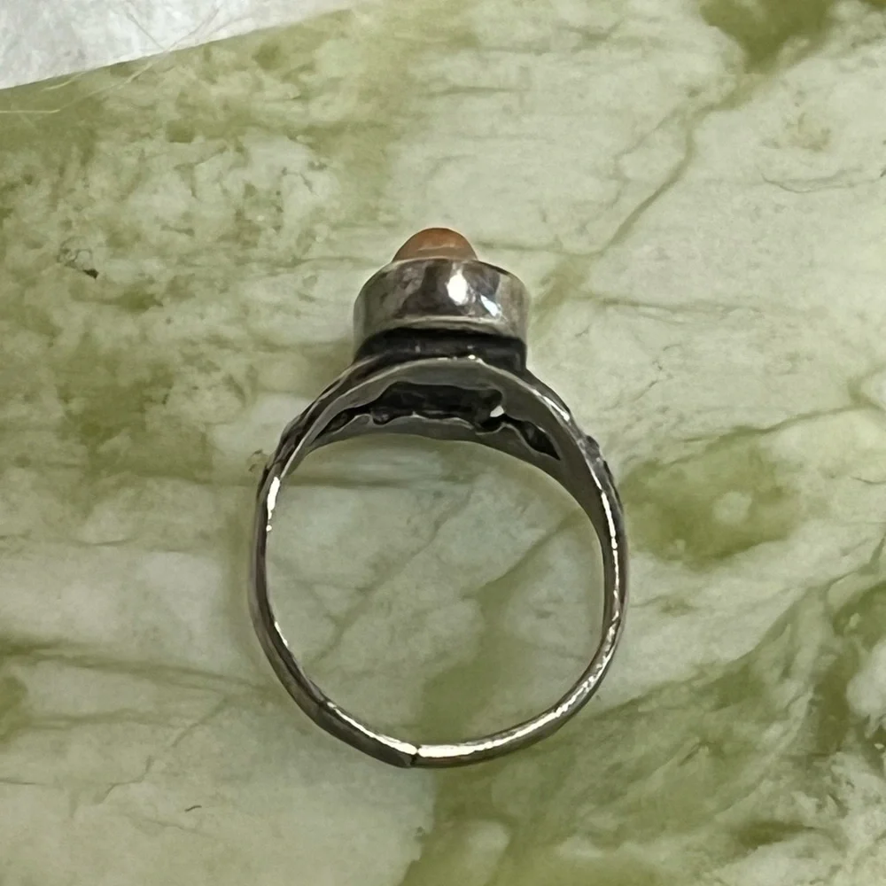 Tiny Old Blister Pearl Ring - Picture 4 of 13